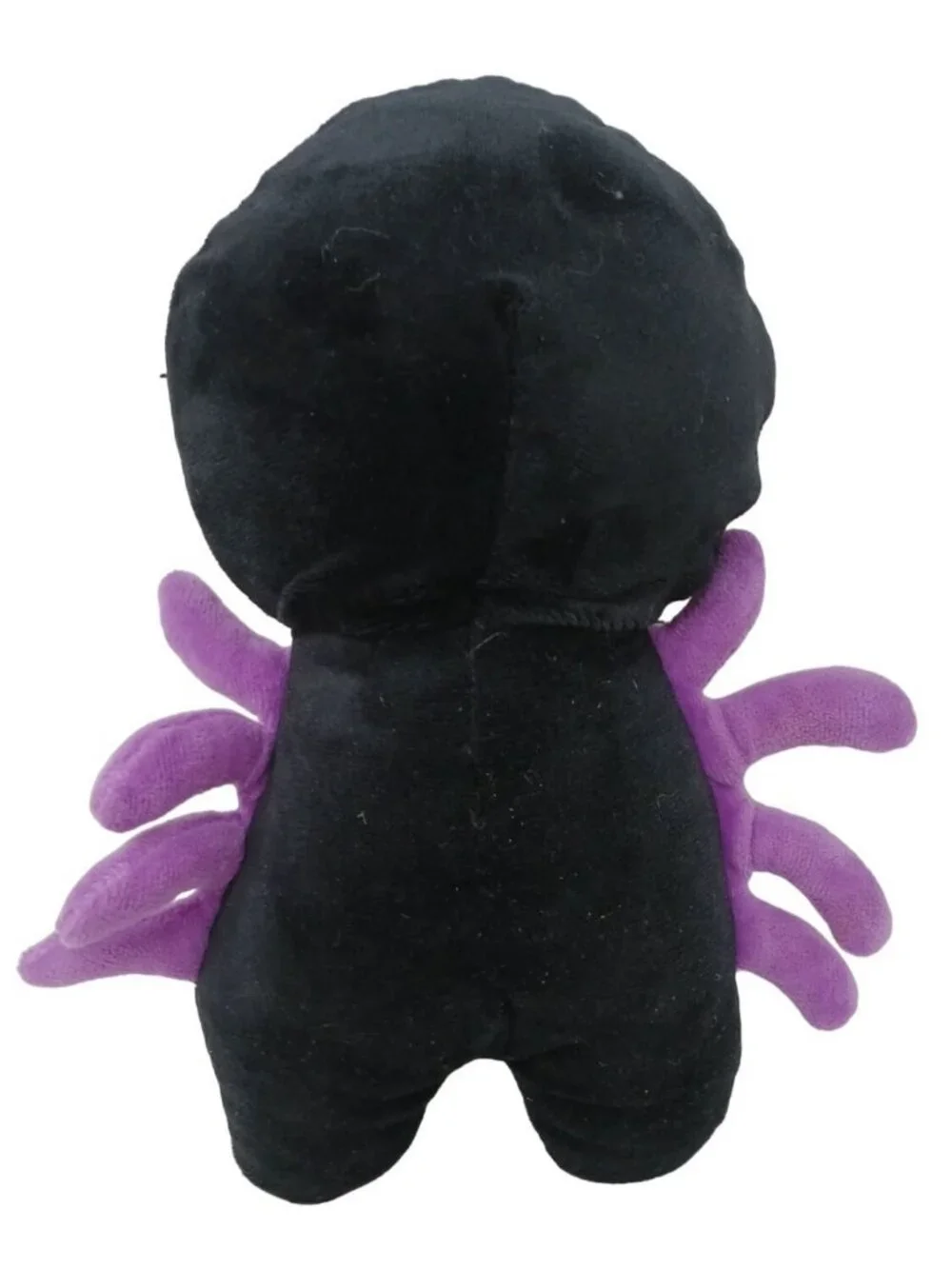 Plush Pig Toy In Spider Costume With Web Embroidery Purple Legs Hood 10